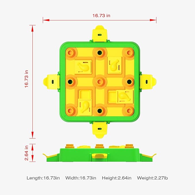 Dog Puzzle Toy Mental Stimulation - Level 3 in 1 Dogs Food Feeder Puzzle, Dog Treat Puzzle Feeder (Advanced-Green Board)-PawvioPets