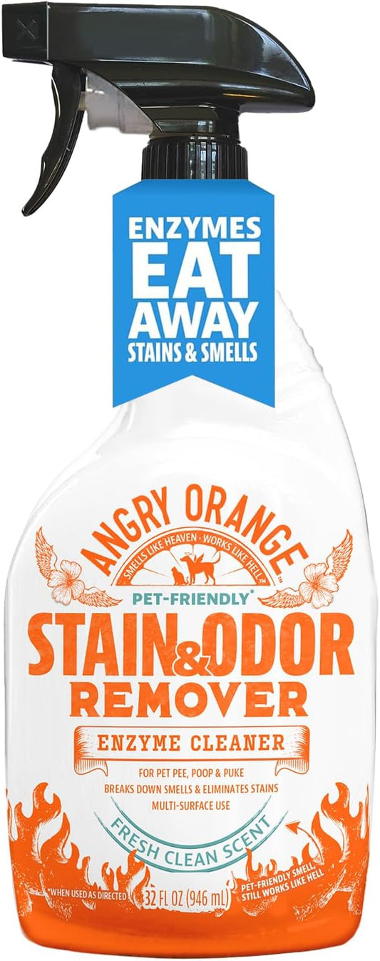 ANGRY ORANGE Cat Urine Odor Eliminator & Stain Remover, Pet-Friendly Deodorizer-PawvioPets
