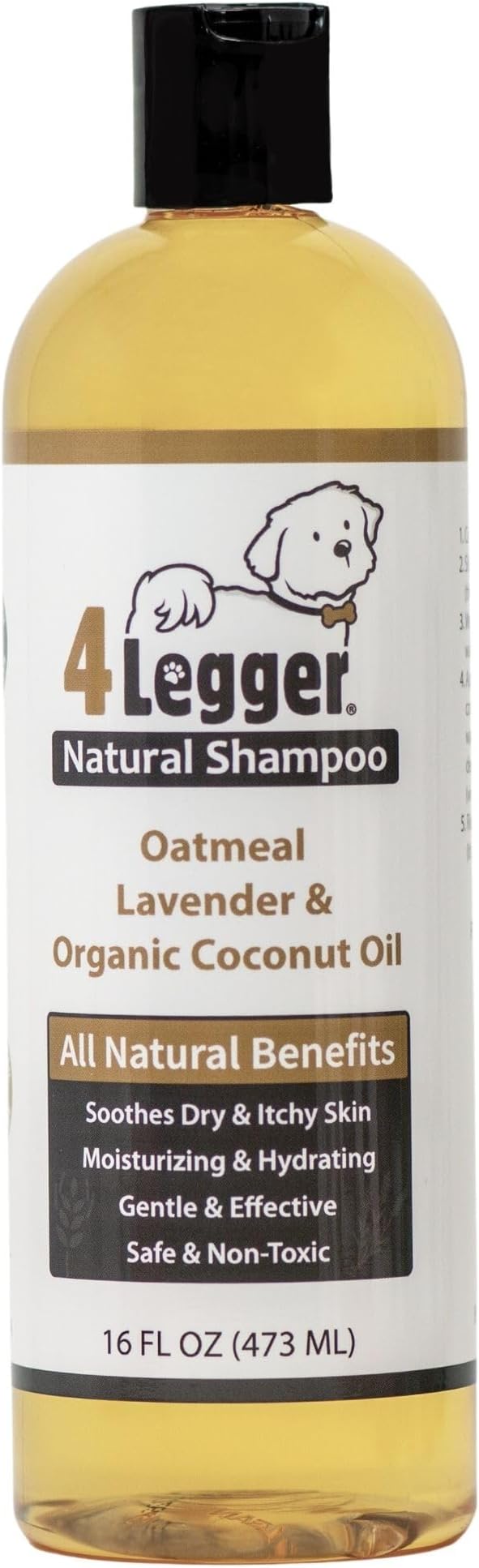 All Natural Organic Oatmeal Dog Shampoo for Itchy Skin with Aloe, Coconut & Lavender Essential Oil, Hypoallergenic, Moisturizing for Normal, Dry, Itchy, or Sensitive Skin, USA Made, 16 oz-PawvioPets