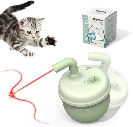 Automatic Laser Cat Interactive Toy - Self-Balancing 360° Auto-Spin Laser Pointer with Catnip Hole, Triple-Sensory – Kitten Sight, Smell & Touch, Boredom Relief Toys for Indoor Adult Cats-PawvioPets