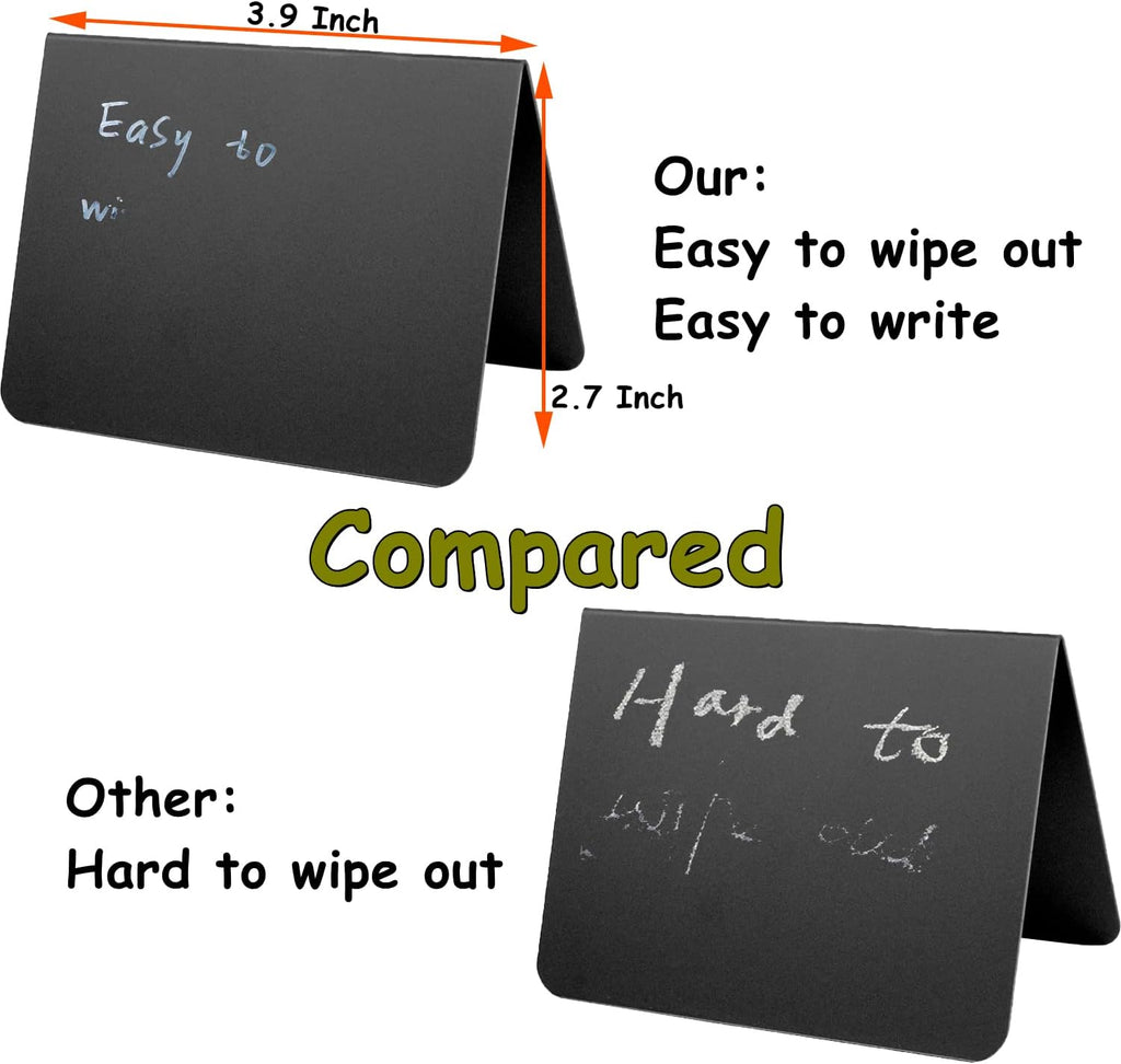 20PCS Mini Chalkboard Signs for Food, Reusable and Reserved Table Signs, Food Labels for Party Buffet, Easy to Write and Wipe Out, Catering Supplies Buffet Display, Place Cards