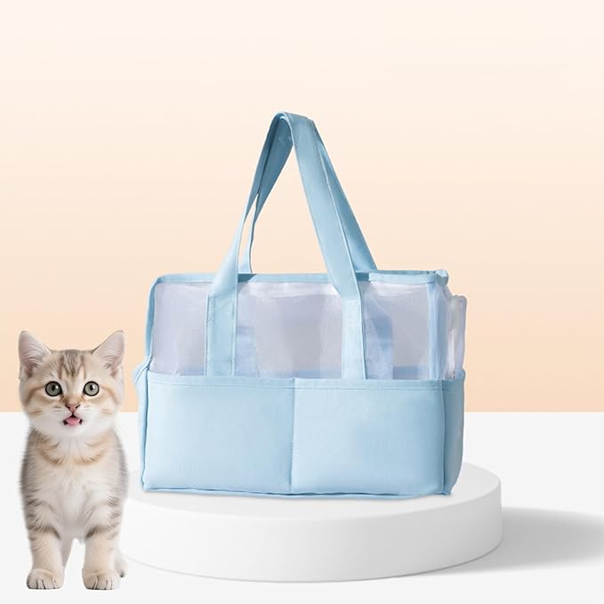 Dog Purse Carrier for Small Dogs Cat Kitty Puppy Rabbit Bunny Dog Cat Bag Carrier for Animals up to 22lbs Soft Sided, Collapsible Pet Carrier Sling for Outing Travel Vet-Sky Blue-PawvioPets
