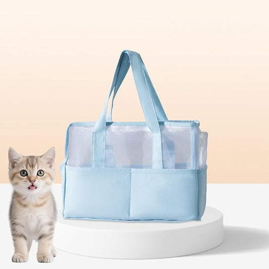 Dog Purse Carrier for Small Dogs Cat Kitty Puppy Rabbit Bunny Dog Cat Bag Carrier for Animals up to 22lbs Soft Sided, Collapsible Pet Carrier Sling for Outing Travel Vet-Sky Blue-PawvioPets