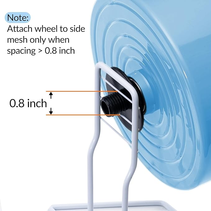 8.4" Silent Hamster Wheel, Non-Slip Track, Exercise, Release Stress, Relieve Anxiety, Adjustable Height Stand, for Syrian Dwarf Hamster, Gerbil, Mice, Other Small Medium Sized Pets, Blue-PawvioPets