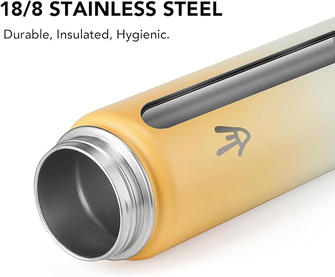 Enerbone 32 oz Insulated Water Bottle, Stainless Steel Bottle with Carrying Strap, Double-Wall Vacuum Insulation Design, Leakproof Sports Bottle with Straw, Keep Drinks Cold or Hot for Hours-PawvioPets