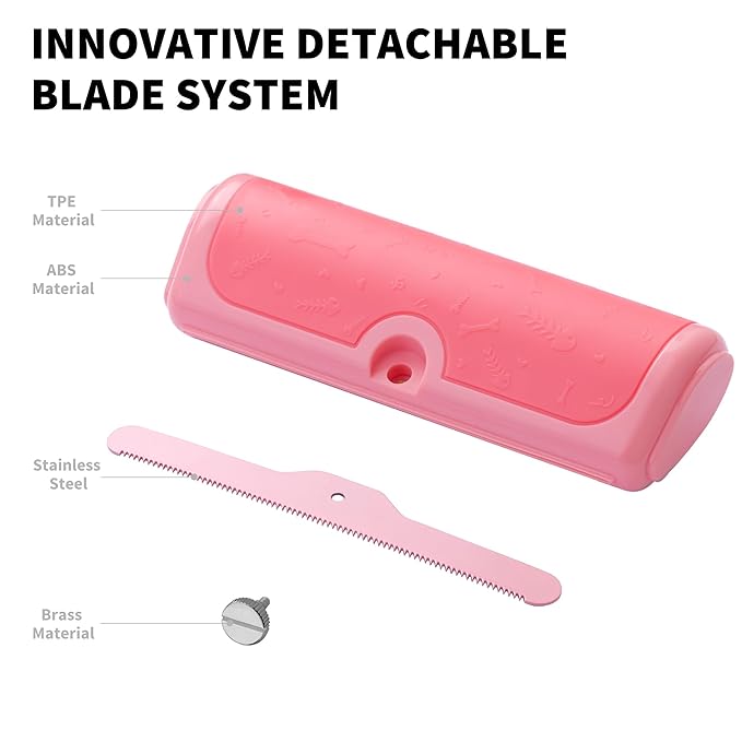 Deshedding Brush for Dogs, Cats, Horses & Rabbits – Professional Pet Grooming Comb,Removes Loose Fur & Undercoat,Gentle Stainless Steel Blade,Easy Clean Handle,Grooming cat brush-PawvioPets