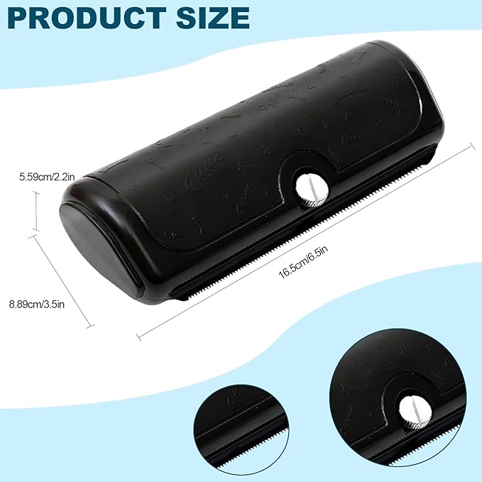 Deshedding Dog Brush, Pet Hair Remover for Dogs, Cats, and Horses, Grooming Tool for Short and Long Hair, Black-PawvioPets