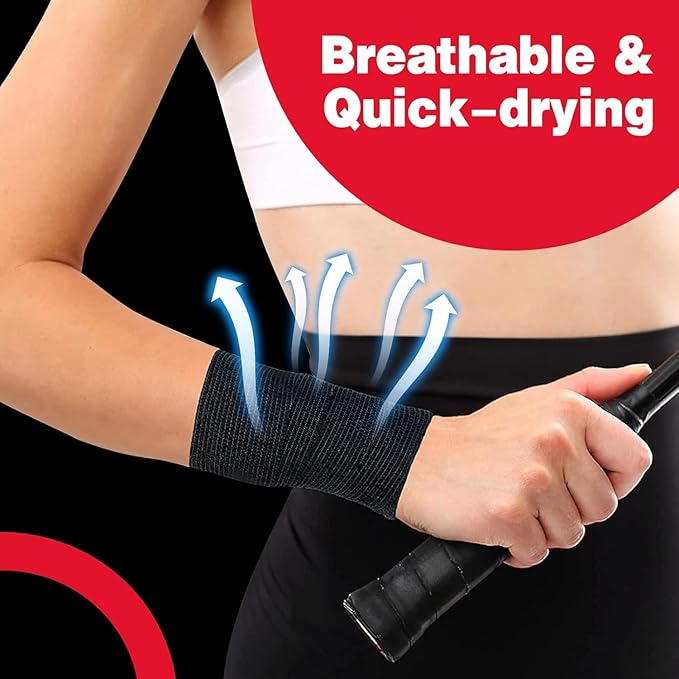 AZEN 120 Pack Self Adhesive Bandage Wrap Black, 2" X 5 Yards Black Athletic Tape, Vet Wrap, Ankle Tape, Cohesive Bandage Wrap-PawvioPets