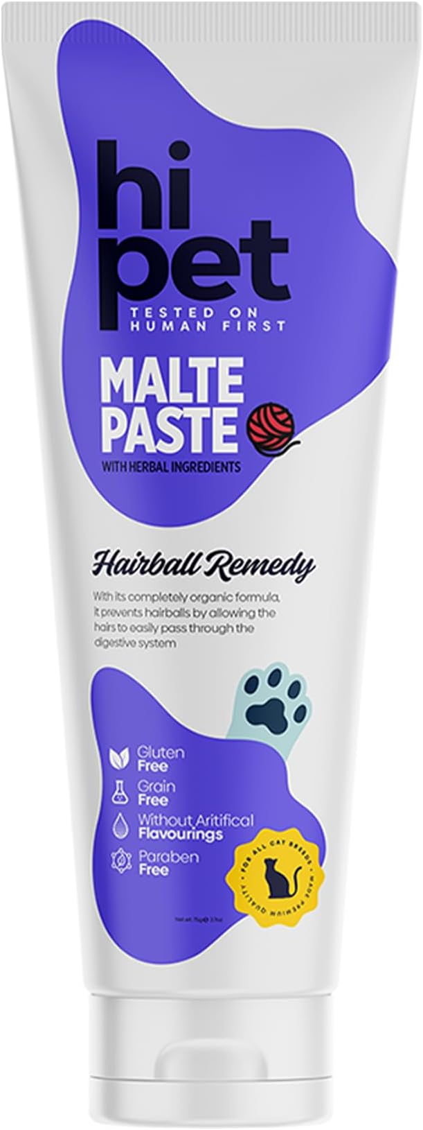 Anti-Hairball Malt, Cat Treats Lickable, Hairball Treatment for Cats, Supports Digestive System, 2.65 Oz (Pack of 1)-PawvioPets