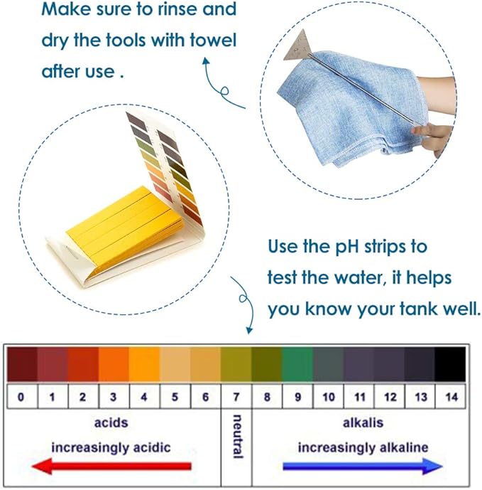 Capetsma Aquascape Tools, Long Stainless Steel Aquarium Plant Tools Aquarium Tweezers Scissors Spatula Tool Set Bonsai Kit Algae Scrapers Aquarium Cleaning Kit for Fish Tank Starter kit-PawvioPets