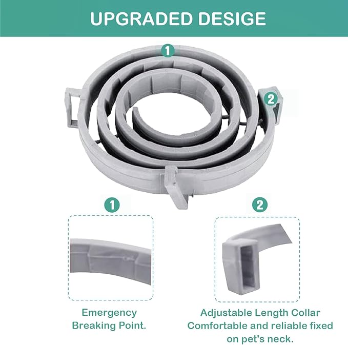 Flea Collar for Dogs, Flea and Tick Prevention for Dogs Collar, Dog Flea and Tick Treatment, 2 Collars, 12 Months Prevention, One Size Fits All-PawvioPets