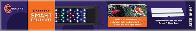 Coralife Fish Tank Aquarium Seascape WiFi/Bluetooth Smart LED Light Fixture, 18-24"-PawvioPets