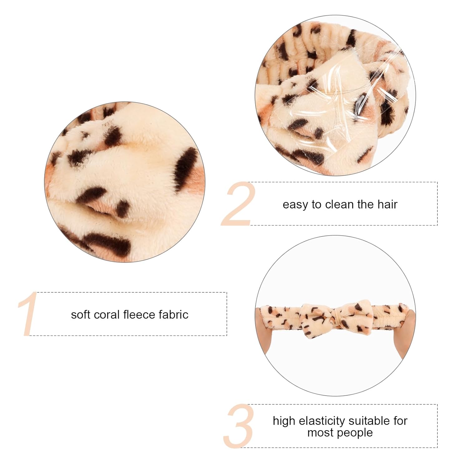 Semato Bachelorette Party Favor Set - Bride & Bridesmaid Spa Headbands (1 bride+ 7 leopard)