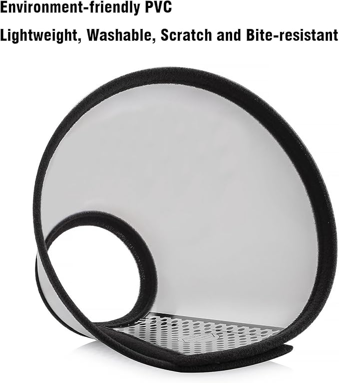 Depets Adjustable Recovery Pet Cone E-Collar for Cats Puppy Rabbit, Plastic Elizabeth Protective Collar Wound Healing Practical Neck Cover, Neck Girth 8.1 in-PawvioPets