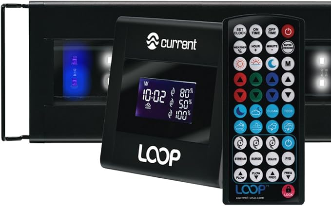 CURRENT USA 72" Inch Orbit Marine IC LED Saltwater Reef Marine Aquarium Light | 24 Hour IR Lighting & eFlux Wave Pump Control | Adjustable Color Spectrum for Fish Tank (4108)-PawvioPets