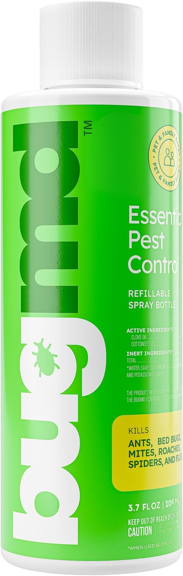 BugMD Ant Killer & Bug Spray Concentrate - Indoor Cockroach and Roach Killer, Spider Spray for Home, Fly and Insect Defense, Essential Oils, Plant-Powered, Eco-Friendly Pest Control - 3.7 Oz-PawvioPets