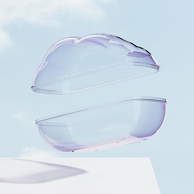 BUCATSTATE Sand Bath Container for Hamster Transparent Toilet with Scoop Set Dust Bath Sandbox Cage Accessories for Small Animals(Purple, Large)-PawvioPets