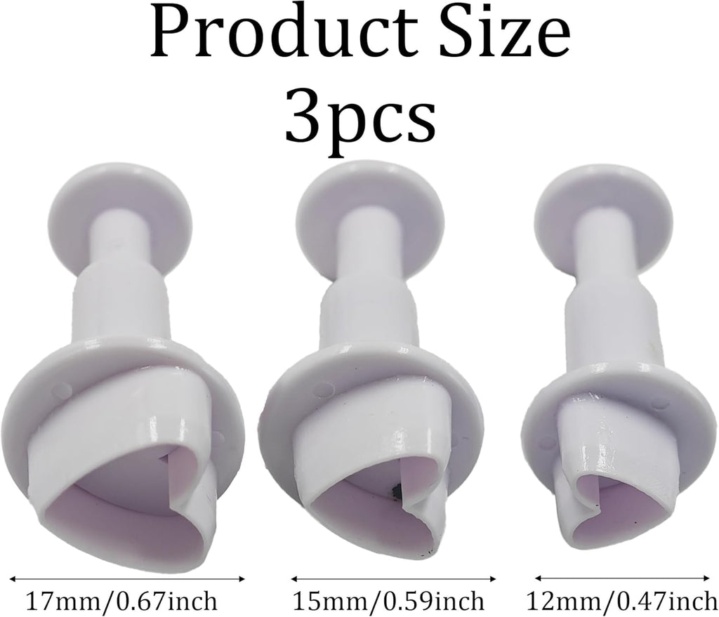 pson 3Pcs Plunger Cookie Cutter Set, Mini Plastic Biscuit Molds for Cake Decorating, Baking, Fondant, and DIY Crafts(Heart)