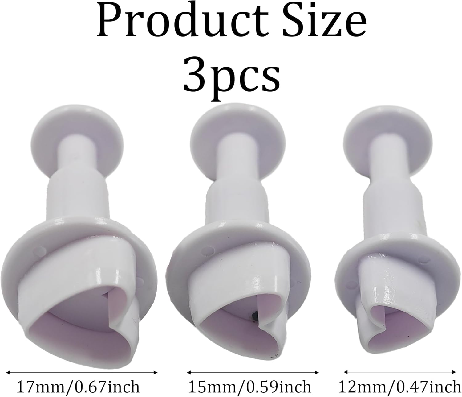 pson 3Pcs Plunger Cookie Cutter Set, Mini Plastic Biscuit Molds for Cake Decorating, Baking, Fondant, and DIY Crafts(Heart)