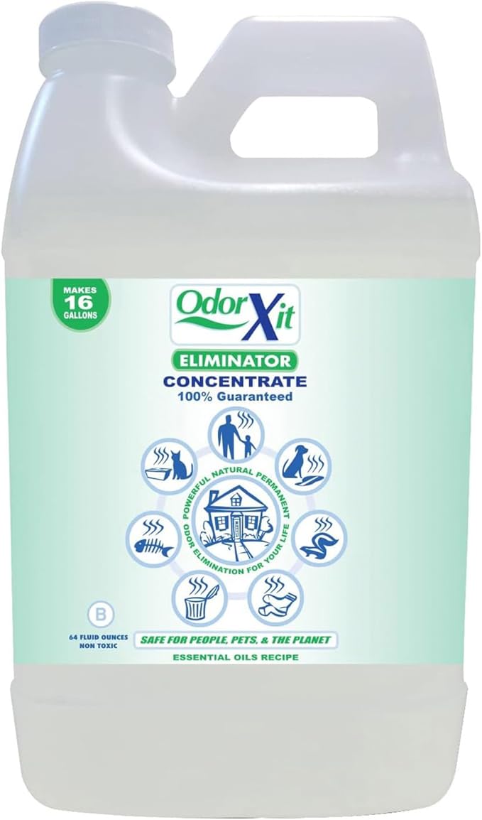 Concentrated Pet Urine Odor Eliminator, Ideal for Cat, Dog Poo and Urine Smell, Versatile & Natural Odor Neutralizer for Home and Outdoor Use, Deodorizer & Absorber, Concentrate, 64oz-PawvioPets