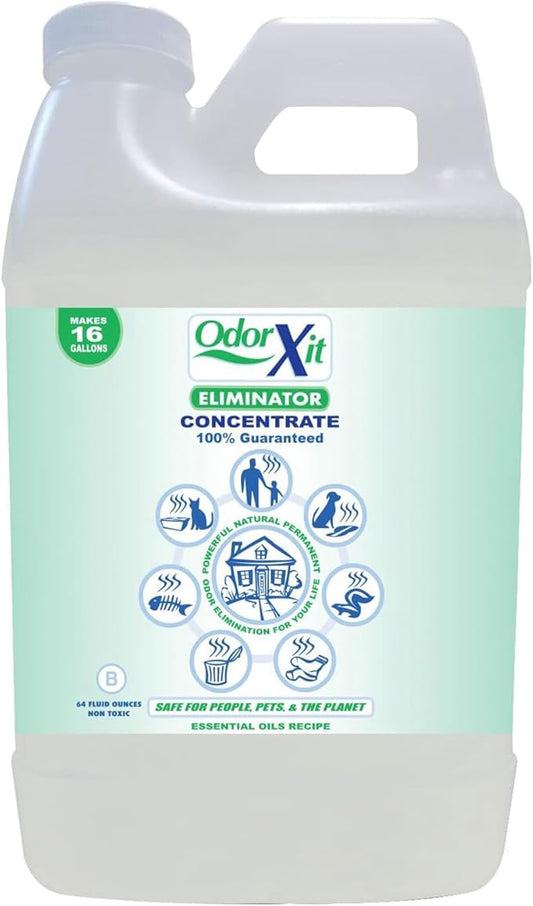 Concentrated Pet Urine Odor Eliminator, Ideal for Cat, Dog Poo and Urine Smell, Versatile & Natural Odor Neutralizer for Home and Outdoor Use, Deodorizer & Absorber, Concentrate, 64oz-PawvioPets