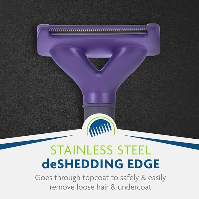 FURminator deShedding Tool For Medium/Large Cats, Short Hair, Removes Loose Hair From Shedding-PawvioPets