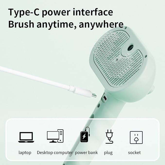 3-in-1 Steam Brush for Cats - Self Cleaning Cat Brush with Anti-Static & Shedding Control, Rechargeable Pet Grooming Tool for Long/Short Hair Cats & Dogs(White)-PawvioPets