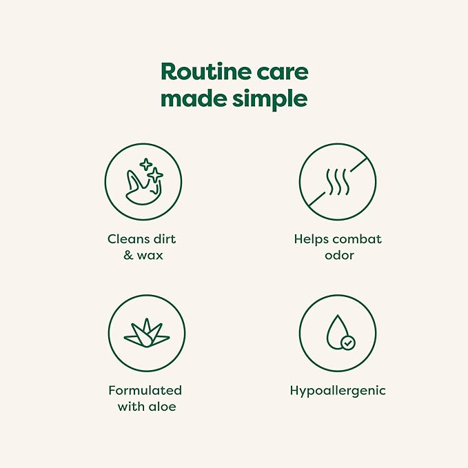 Earth Rated Vet-Developed Pet Ear Wipes, Hypoallergenic Cleaner for Dogs & Cats Ears to Remove Dirt and Wax Build Up, Wild Oat Scent, 70 Count-PawvioPets