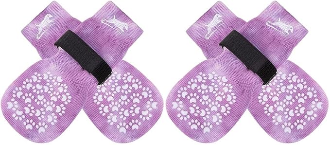 EXPAWLORER Anti Slip Dog Socks to Prevent Licking Paws, Dog Shoes for Hot Pavement, Dog Booties for Small Medium Large Senior Dogs, Traction Control Boots & Paw Protectors for Hardwood Floors-PawvioPets