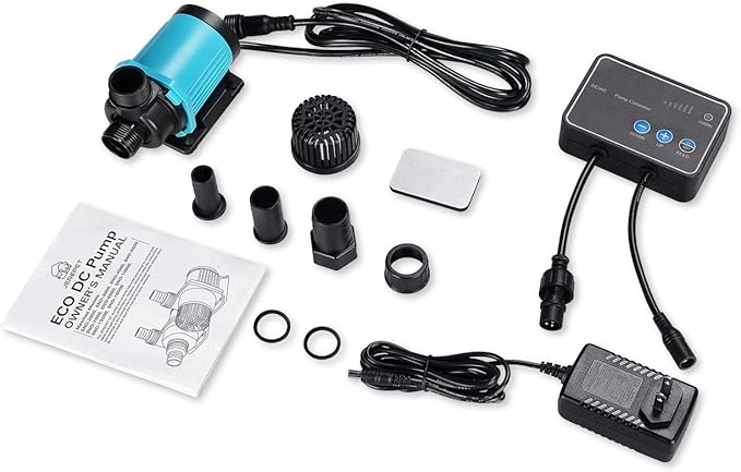 800GPH 30W16FT Aquarium 24V DC Water Pump with Controller, Submersible and Inline Return Pump for Fish Tank,Aquariums,Fountains,Sump,Hydroponic,Pond,Freshwater and Marine Water Use-PawvioPets