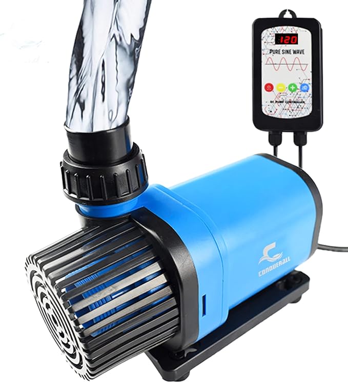 CONQUERALL 1580GPH 30W 16.0ft DC Controllable Pump CHS-6000 Durable Pump Wave Submersible and Inline for Marine Coral Reef Tank Sump Circulation-PawvioPets