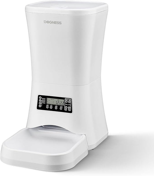 DOGNESS 9L Dog Feeders for Large Dogs, Automatic Dog Feeder with Timer Extra Large, Programmable Auto Pet Food Dispenser Feeder, Portion Control, Voice Recording, Battery and Plug-in Power-PawvioPets