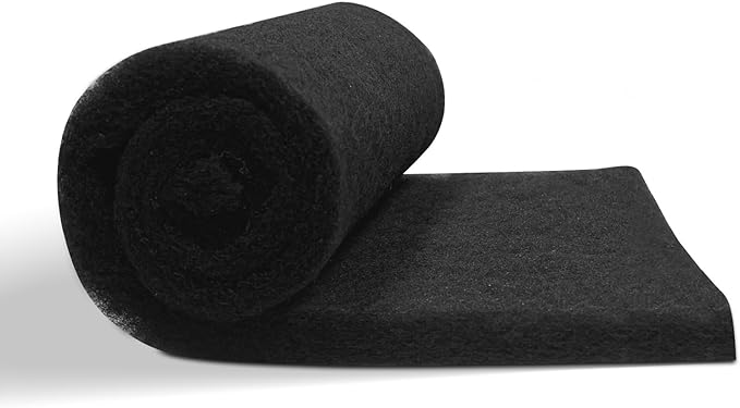 Aquarium Carbon Pad -Premium Cut to Fit Carbon Infused Filter Pad Media for Crystal Clear Water Fish Tank and Ponds (10.5x72in)-PawvioPets