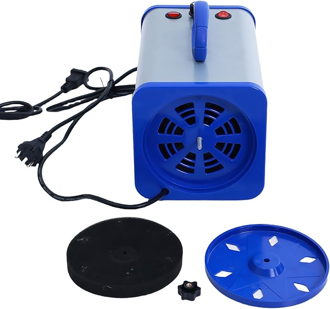 2400w 75m/s Dog Dryer for Pet Grooming, High Velocity Pet Hair Dryer with Heater, Adjustable Speed, 4 Nozzles and a Comb, Blue-PawvioPets