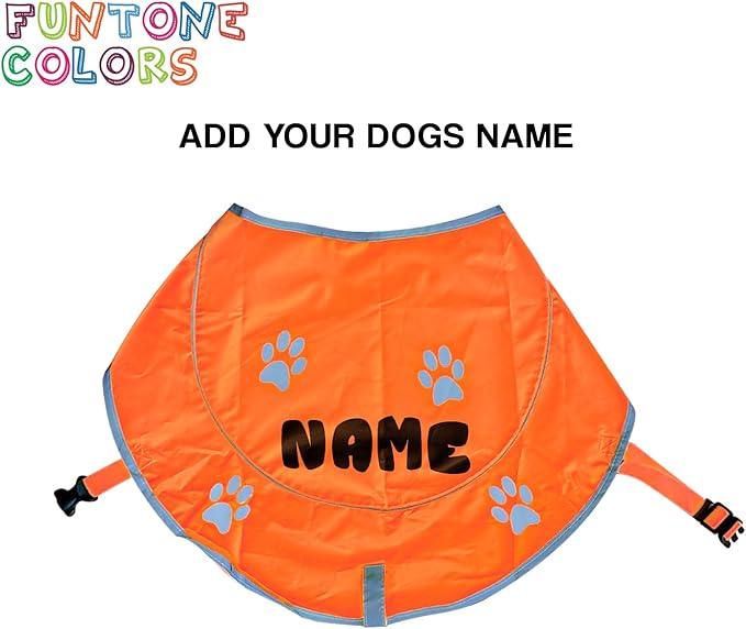 Custom Reflective Dog Vest High Visibility Reflective Jacket for Dogs Hunting Safety Gear with Elastic Strap & Clasp, Comfortable, Perfect for Day and Night Walks!-PawvioPets