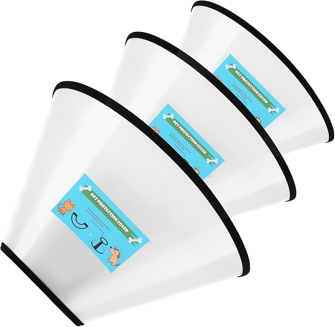GLADOG Soft Dog Cone Collar, 3 PCS (XL is Only 1 PCS) Flexible Plastic Cone for Dogs After Surgery, Dog Recovery Collar, Adjustable E-Collar for Large/Medium/Small Dogs Cat, Comfy Elizabethan Collar-PawvioPets