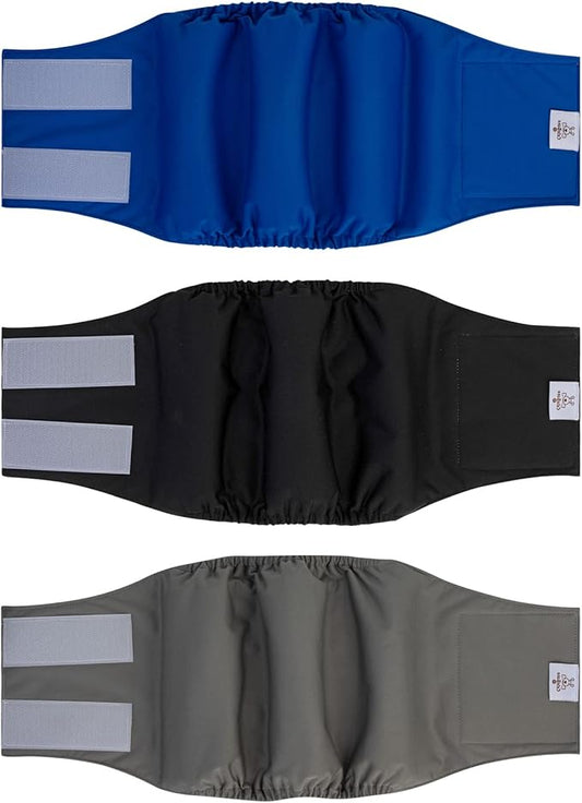 CuteBone Dog Diapers Male Washable Belly Band for Male Dogs Wraps 3pcs a Pack DM41L-PawvioPets