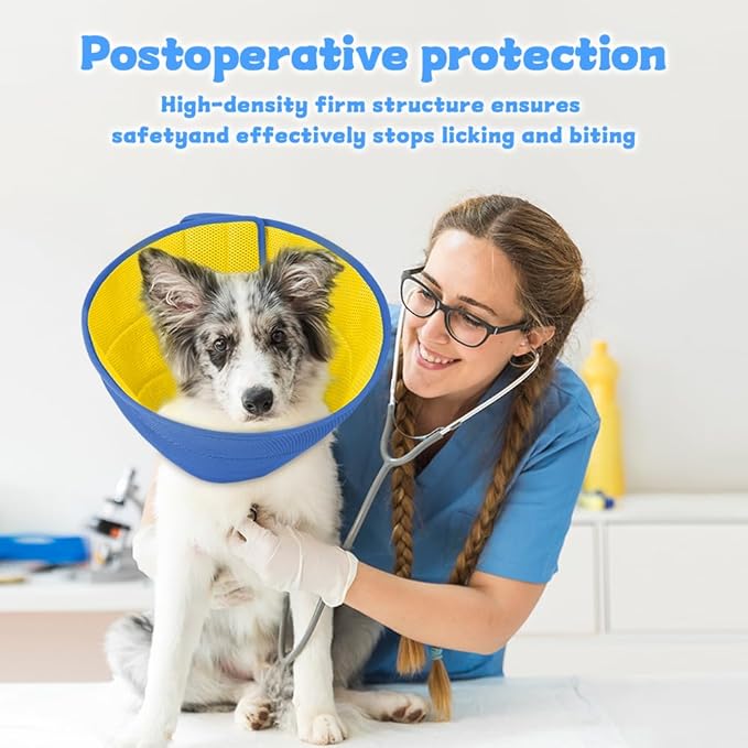 Dog Cone Soft Recovery Collars & Cones After Surgery for Medium Large Dogs, Comfy Ecollars to Stop Licking, Adjustable, Dog Ecollars for Recovery Fabric: Soft Comfort, Ecollars of Shame Alternatives-PawvioPets