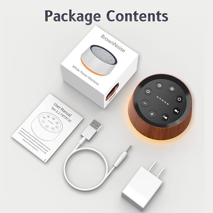 Brown Noise Sound Machine with 30 Soothing Sounds 12 Colors Night Light White Noise Machine for Adults Baby Kids Sleep Machines with 36 Volume Levels Memory Function 5 Timers for Home Office Travel-PawvioPets