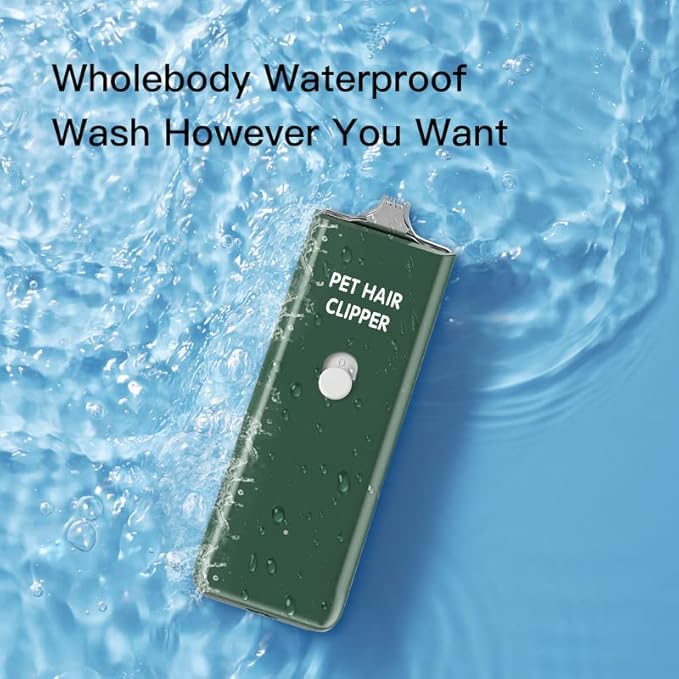 Feet Hair Trimmer, Dog Clippers,Quiet Washable USB Rechargeable Cordless Dog Grooming Kit,Electric Pets Hair Trimmers Shaver Shears for Dogs and Cats Green-PawvioPets