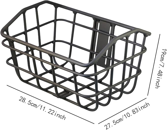 Basket Black Front Sturdy Construction Aluminum Alloy Large Capacity Accessories Cargo Container for Pet Transport-PawvioPets
