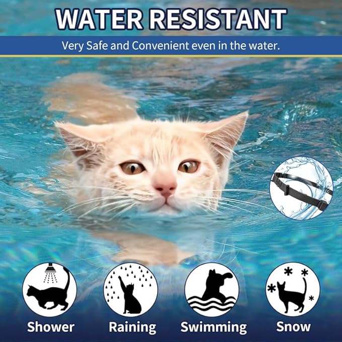 4 Pack Flea Collar for Cats 32 Months Prevention, Waterproof Natural Treatment Collar Adjustable for All Breeds and Size(Black & Purple)-PawvioPets