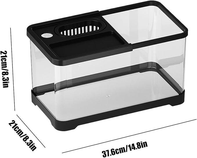 Fish Tank Starter Kit - Small Aquarium | Fish Tank Starter Kit With Filter And Light | Gallon Small Aquarium | Underwater Landscape Decoration, Compact Glass Aquariums Set For Den Living Room Dorm Kid-PawvioPets