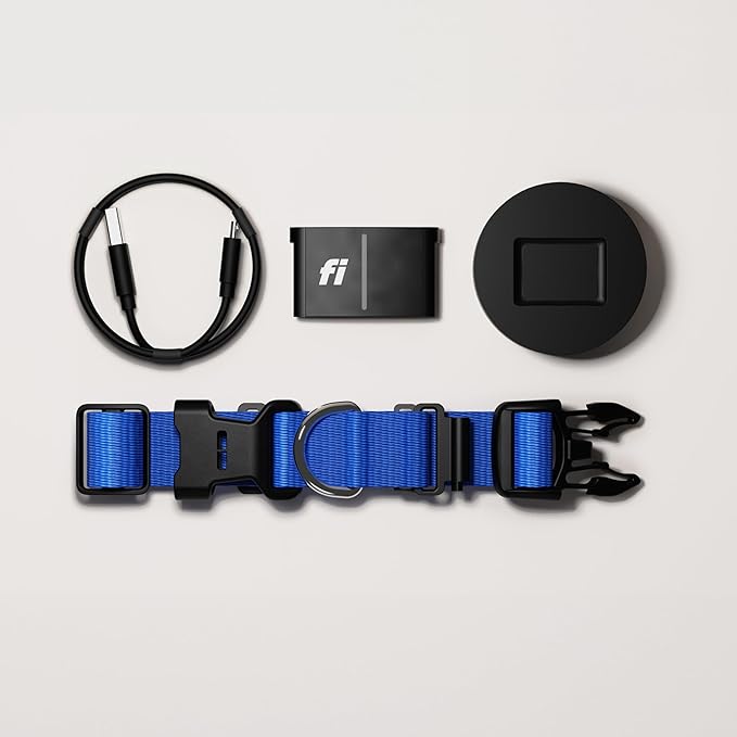 Fi New Series 3+ Smart Dog Tracker Collar – AI GPS for Dogs, Health & Behavior Monitor, Virtual Fence, Escape Alerts, Waterproof, Apple Watch Compatible 12Mo Membership Included-PawvioPets