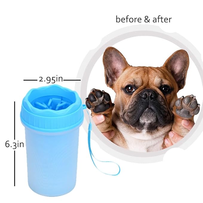Dog Paw Cleaner Cup - Silicone Bristle Pet Paw Washer for Small, Medium, and Large Dogs & Cats | Easy-to-Use, Mess-Free Paw Cleaning Tool for Muddy Paws-PawvioPets