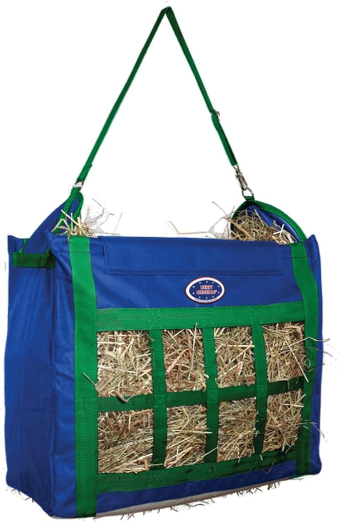 Derby Originals Top Load Hay Bag with Super Tough Bottom and 6 Month Warranty (Royal Blue/Turquoise)-PawvioPets
