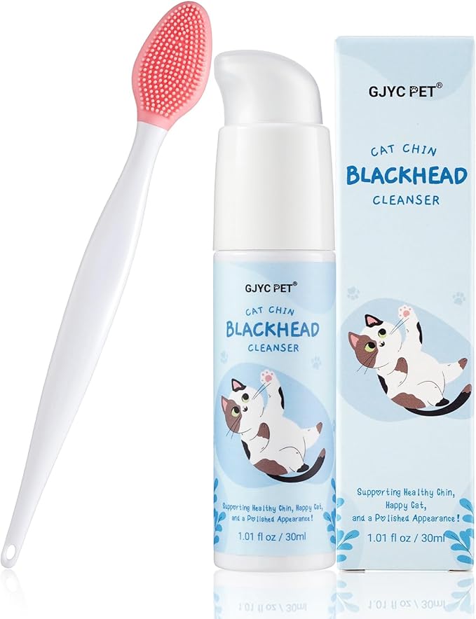 Cat Chin Acne Care Kit - Gently Removes Cat Chin Blackheads, Equipped with Cleansing Brush, Cruelty-Free, Nurtures Cat's Chin Softness and Freshness, 1.01 fl. oz-PawvioPets