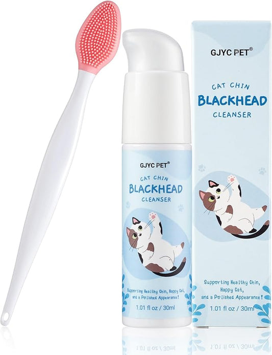 Cat Chin Acne Care Kit - Gently Removes Cat Chin Blackheads, Equipped with Cleansing Brush, Cruelty-Free, Nurtures Cat's Chin Softness and Freshness, 1.01 fl. oz-PawvioPets