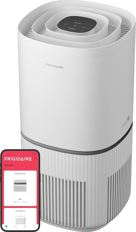 Frigidaire PureA300 XL HEPA Air Purifier with Wi-Fi for Large Rooms, Covers up to 1,685 Sq. Ft., 3-Stage Filtration, Energy Star Certification, Air Quality Monitoring, Smart Mode, Ultra Quiet, White-PawvioPets