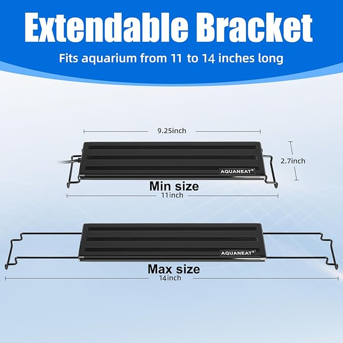 AQUANEAT LED Aquarium Light Full Spectrum 12 Inch Fish Tank Light Fresh Water-PawvioPets